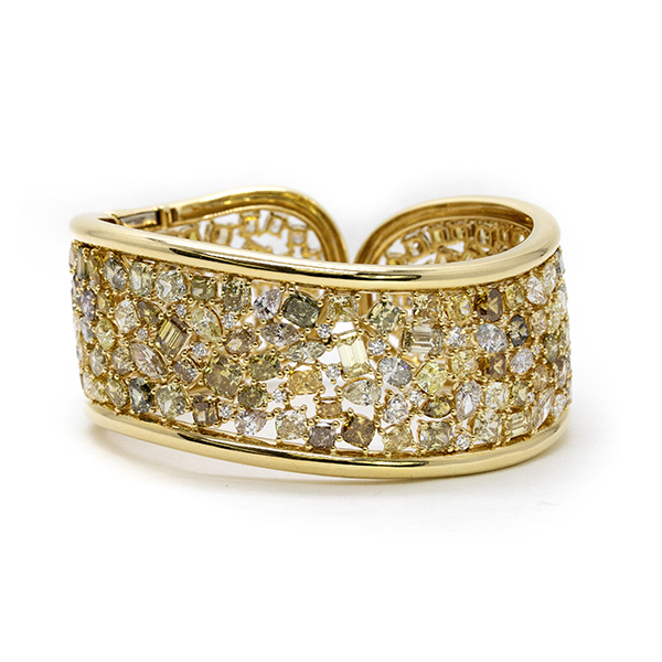 18K Multicolor Diamond Cuff Bracelet